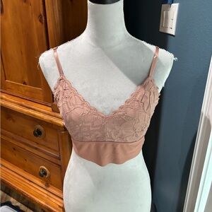 Laura Ashley Lace Bralette in Soft Pink, Sz M, no tags